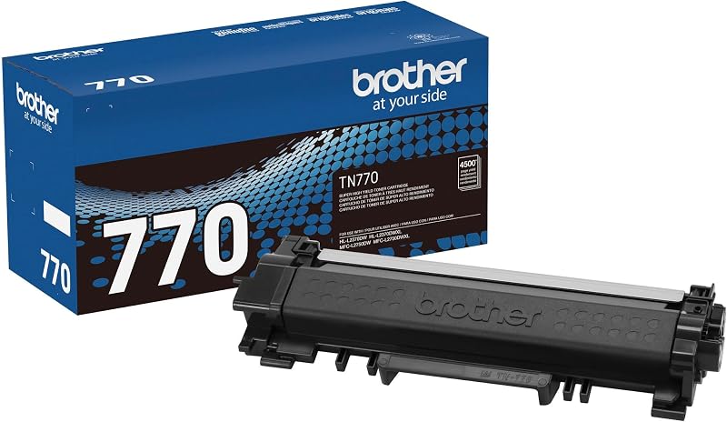 Brother TN-770 HL-L2370DW L2370DWXL MFC-L2750DW L2750DWXL Cartucho de tóner (negro) en embalaje al por menor