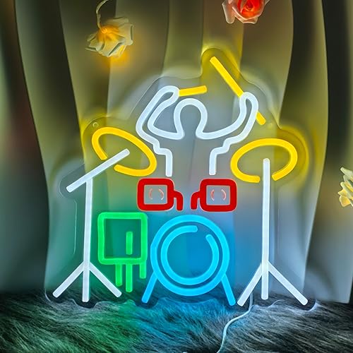 Miniatura 11 de Letrero de neón de vinilo para tienda de discos, decoración musical para bar de dormitorio, decoración de fiesta de grabación, luz LED de pared para