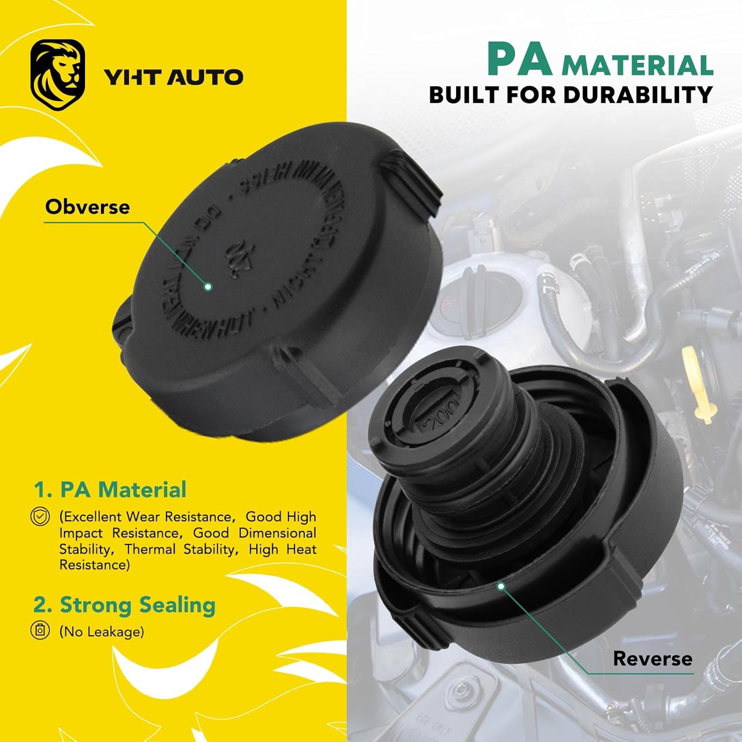 YHTAUTO Engine Coolant Recovery Overflow Reservoir Expansion Tank W/Pressurized Cap & Sensor For 1992-1999 BMW E36 E39 M3 Z3 320i 323i 325i 328i 528i Replace for# 17111723520