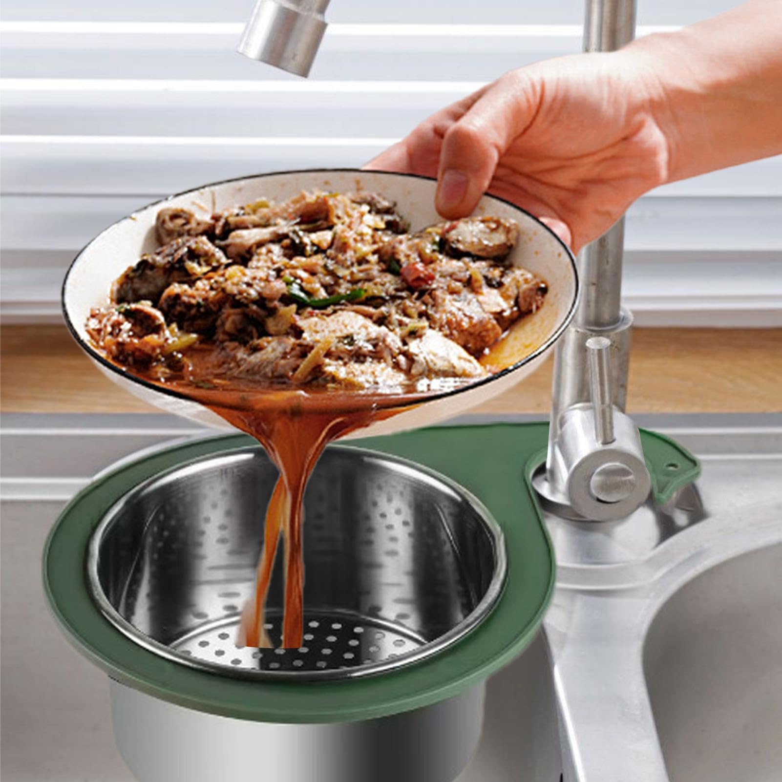 TULAZOU Lavello da cucina,T304 Lavello da cucina in acciaio inox,Lavello cucina multifunzione