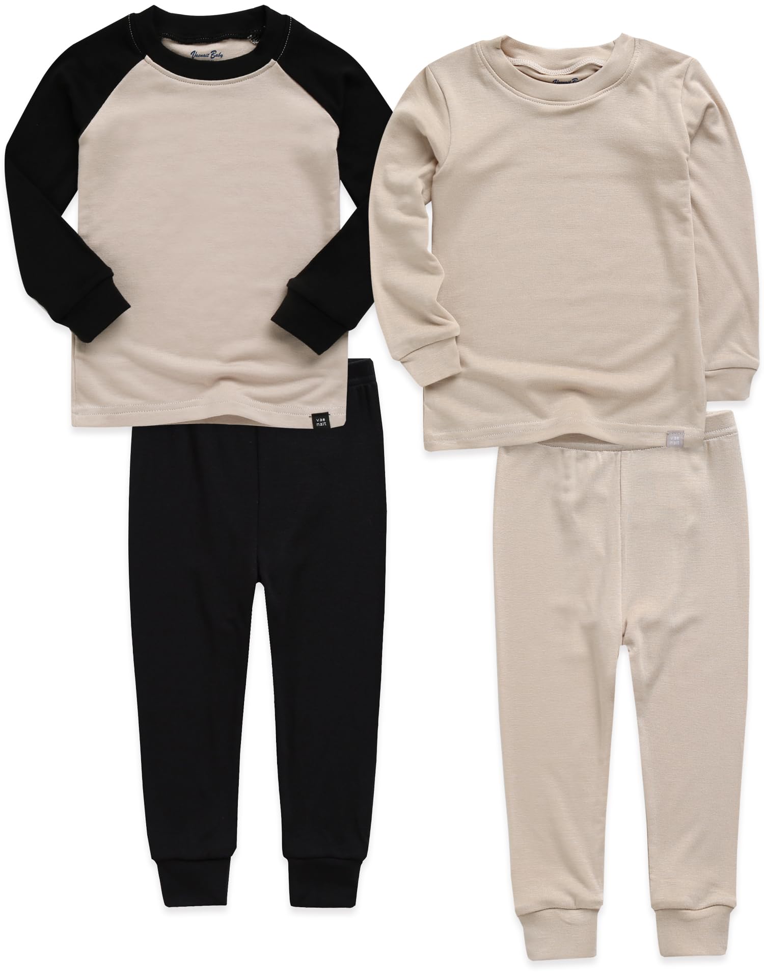 VAENAIT 6M-12Y Toddler Toddler Kids Toddler Girls Boys Soft Comfy Modal Tencel Solid Raglan Sleepwear Pajamas Pjs 2pcs Set