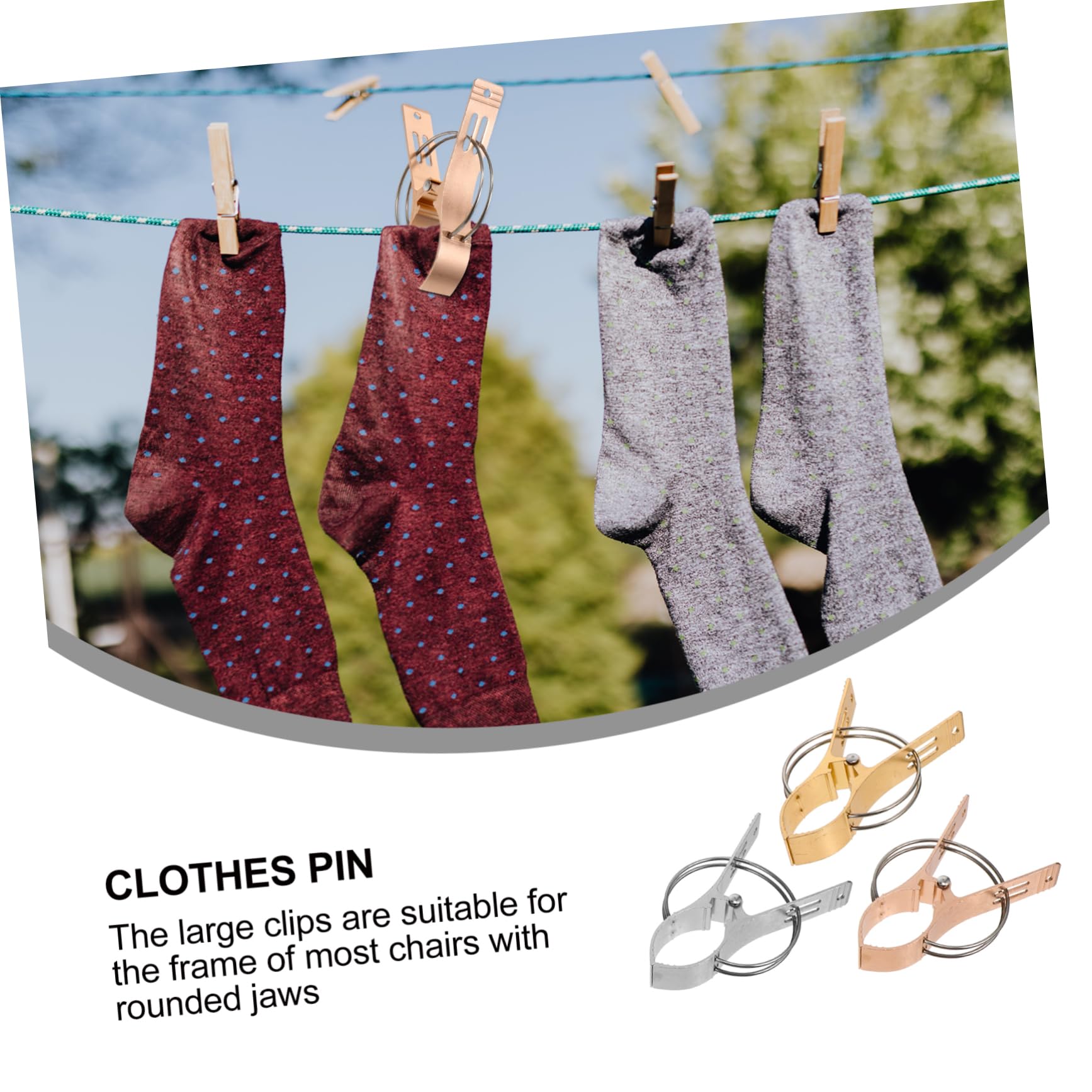 Pinzas Ropa a Prueba de Viento 9piezas Aleación de Aluminio | Resistentes al Viento, para Toallas de Playa y Sujeción Segura, Uso en Viaje E Interior Color Aleatorio