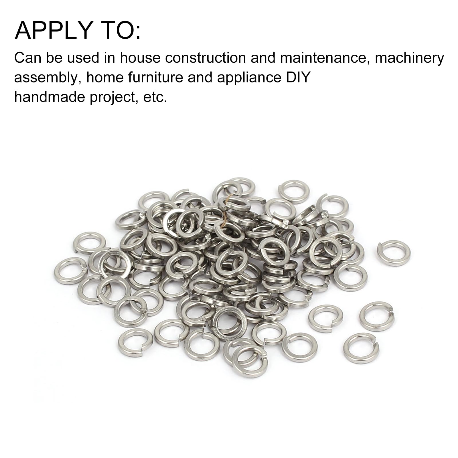 METALLIXITY Rondella Di Bloccaggio A Fessura (M5) 100Pezzi, Rondella Di Bloccaggio A Molla In Acciaio Inossidabile 316 Guarnizione Elastica - Per Applicazioni Domestiche