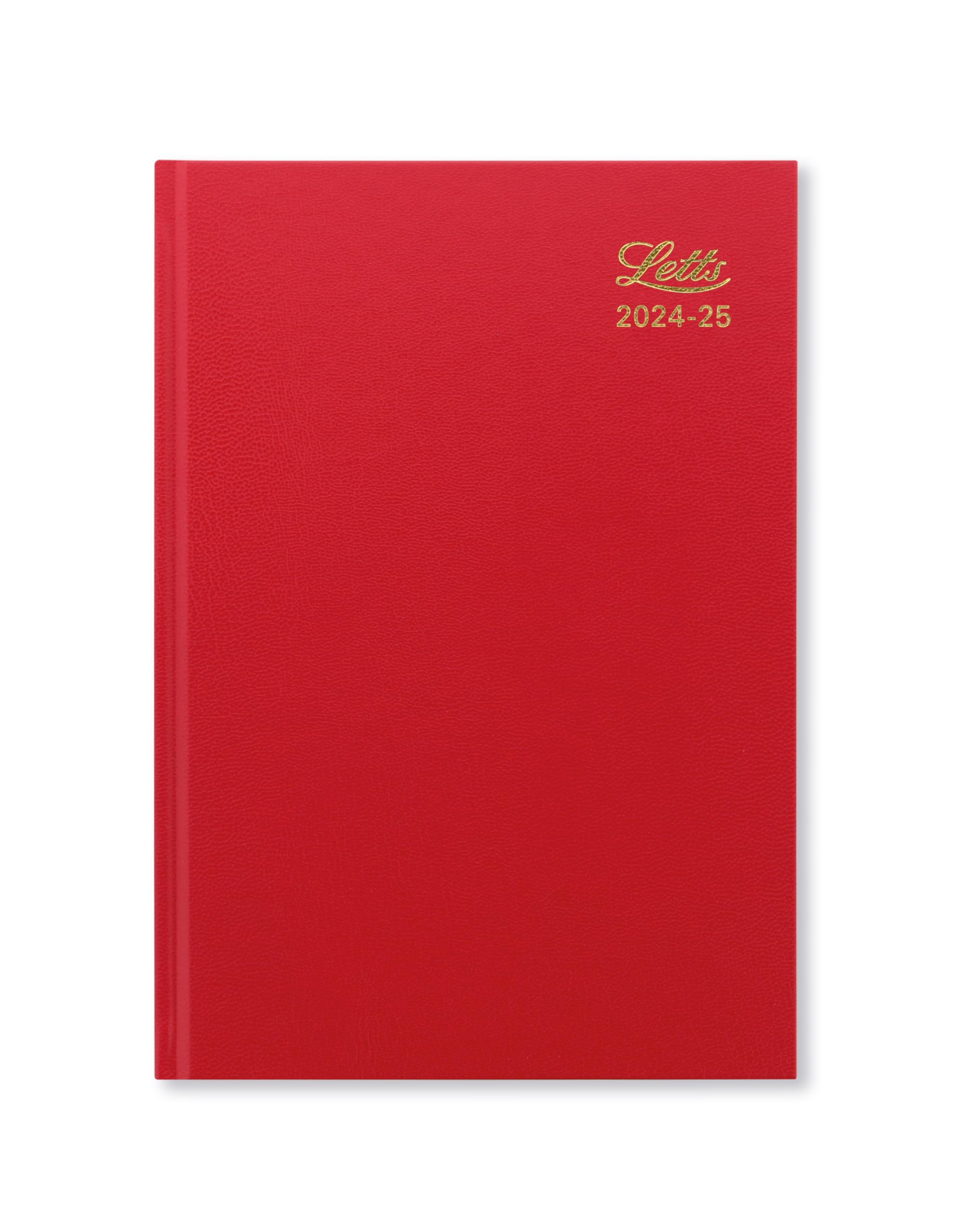 Letts of London Standard A5 academic 2024/2025 week to view diary - red