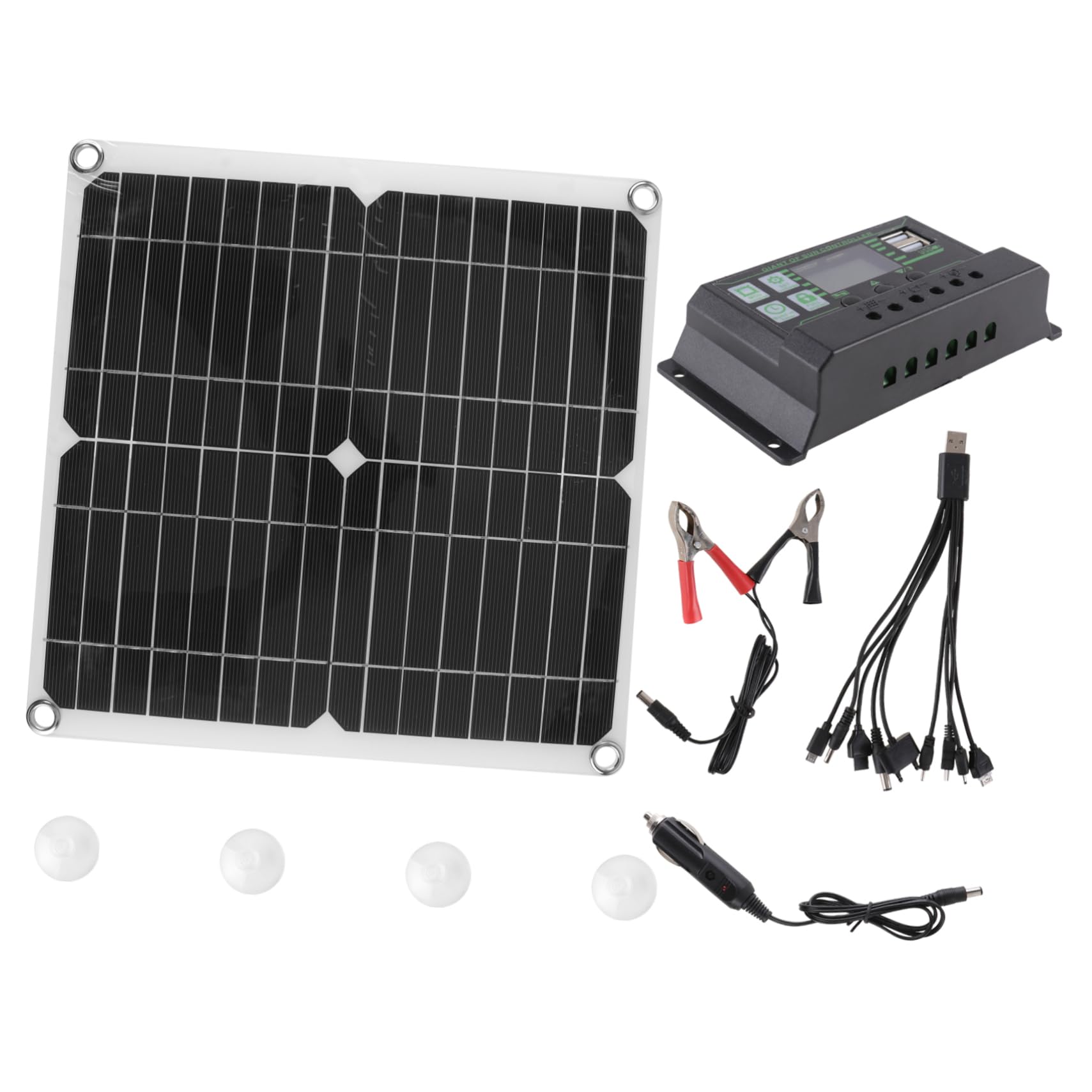 Kit panneau solaire extérieur UPKOCH monocristallin et plaque de secours