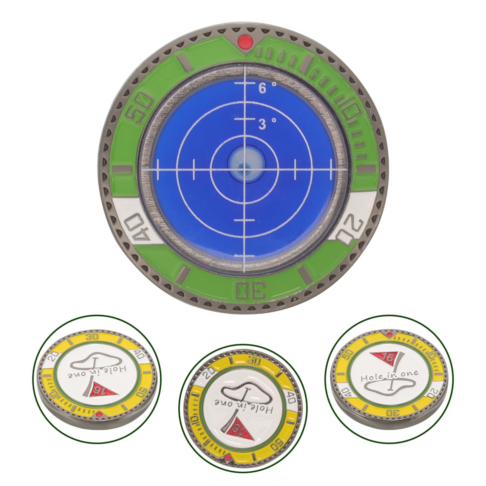 Sosoport Golf Ball Marker Doppelseitiger Markierungshelfer für Präzise Ausrichtung Robustes Material für Männer Golfzubehör Golfer