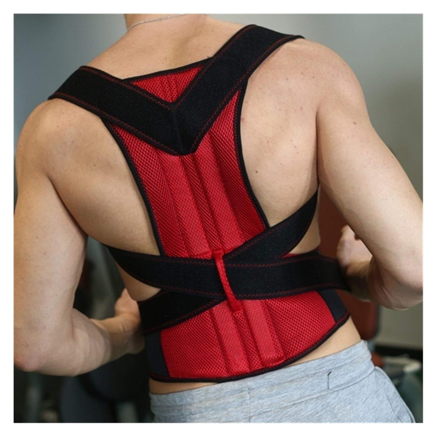 Medical Orthopedic Cervical Shoulder Corrector Back Support Belt Corsets for Pain 2PP- Fiber Strips to good