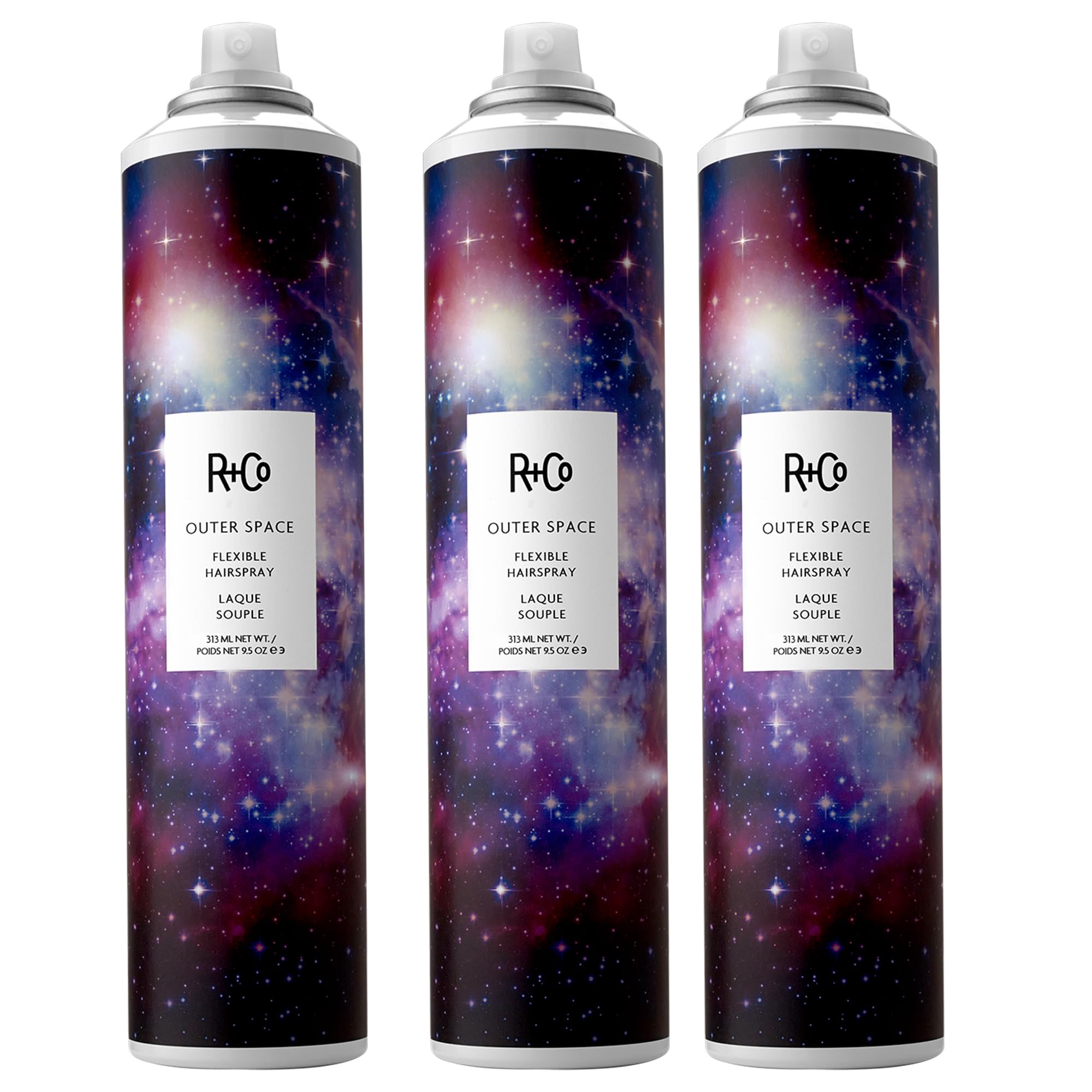 R+Co OUTER SPACE Flexible Hairspray – Light Hold & Long-Lasting Hair Spray, Adds Shine & Flexibility, All Hair Types