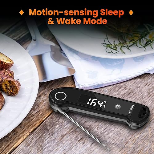 Miniatura 7 de SMARTRO Termómetro digital ST49 para carne de lectura instantánea con retroiluminación ambidiestro para alimentos, parrilla, barbacoa, cocina
