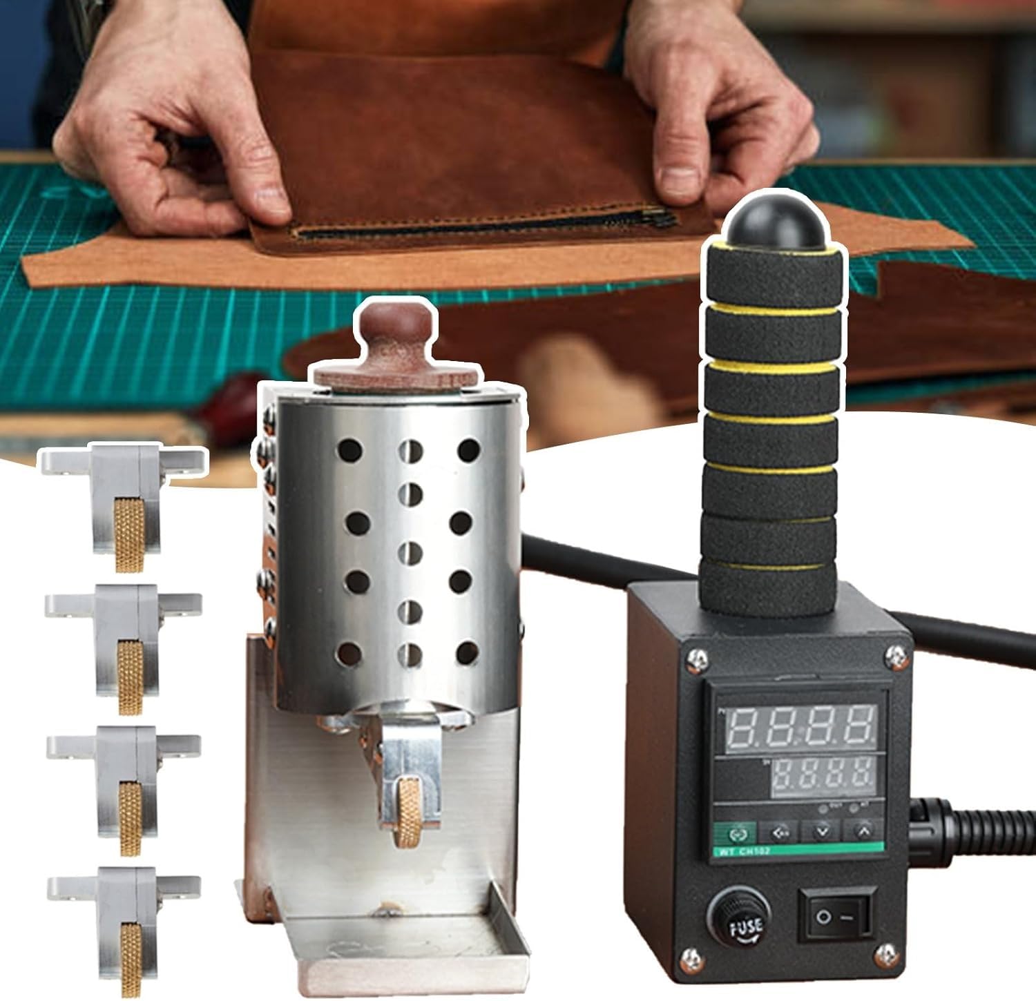 LYDZUSDP 150w Handheld Hot Melt Glue Roller Machine,Controllable Heating Temperature 50~220?,Commercial Hot Melt Glue Machine,Digital Display Glue Machine(150ml)