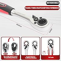 Vista 6 de BILITOOLS Juego de 50 llaves de vaso para tuerca de puntal de amortiguador, juego maestro de montaje superior de puntal de suspensión, herramienta