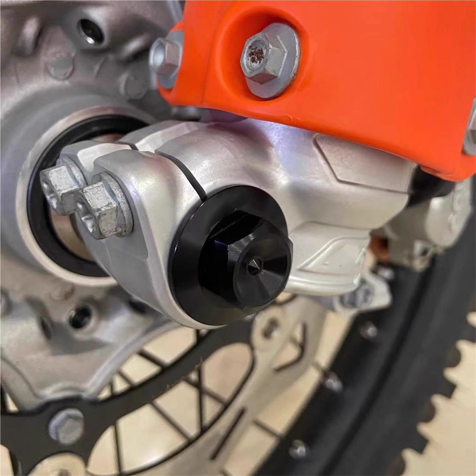 Accesorios modificados for Motocicleta, Cubiertas de Tuercas Eje Delantero y Trasero Aluminio CNC, compatibles con EXC EXCF XCW