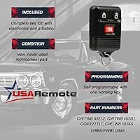 Vista 3 de Llavero de control remoto de entrada sin llave para automóvil compatible con Ford, Lincoln, Mercury, Mazda con llave de encendido