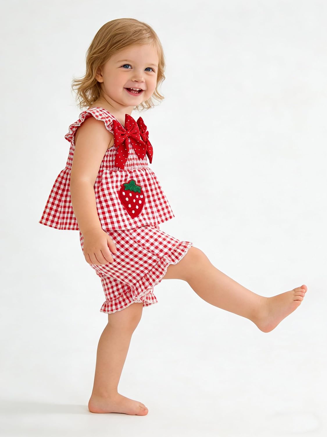 Baby Girl Clothes Cute Bow Sleeveless Outfits Short Set for Girl