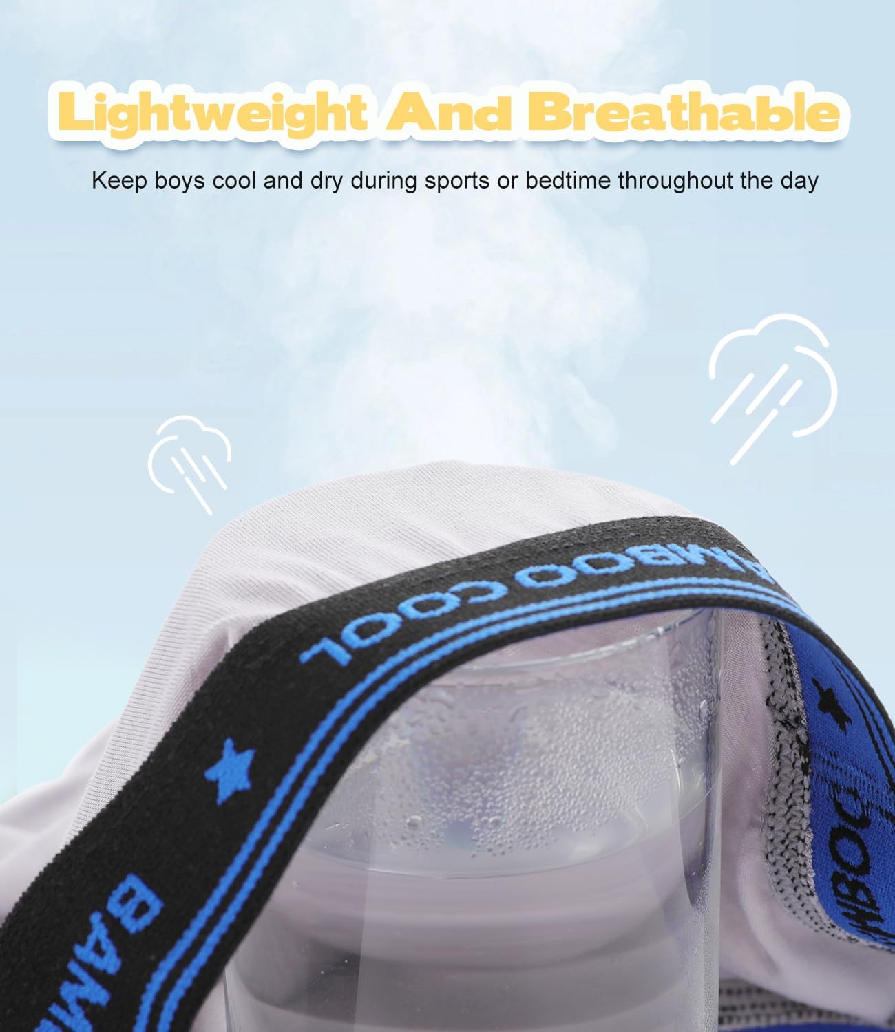 BAMBOO COOL Boys Underwear Lightweight Breathable Moisture-Wicking Boxer Briefs U-open Pouch Ultra Soft Tag Free 6-Pack - Image 3