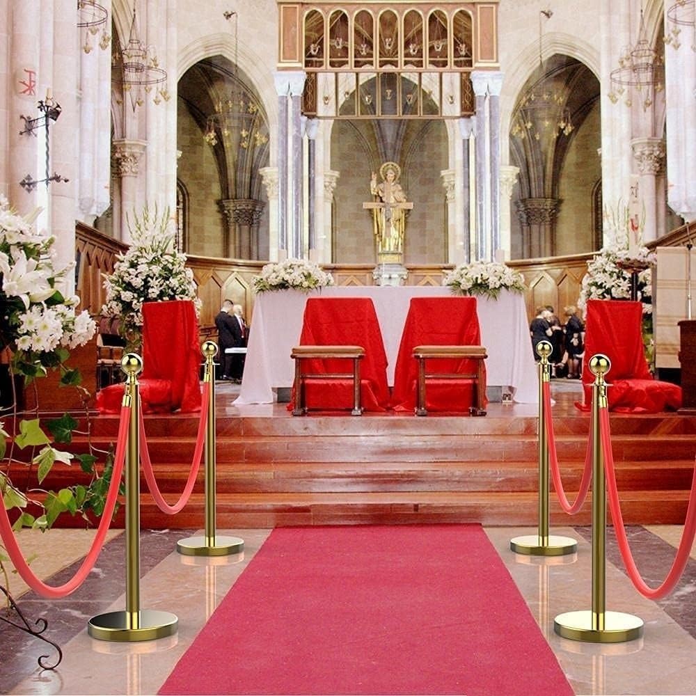 Barrera Cuerda 2 Paquetes Cuerda de Barrera Extral Long Stanchion Queue for Tienda minorista de mostrador(Wine Red,150cm/59 in)