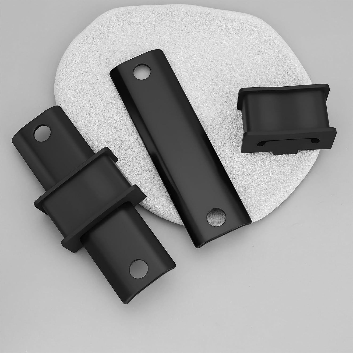 1 Set Black Motorcycle Exhaust Brackets Mounts Kit Replace OEM JD0079 Compatible with Har-Ley Touring Electra Glide Street Glide 1985-2022