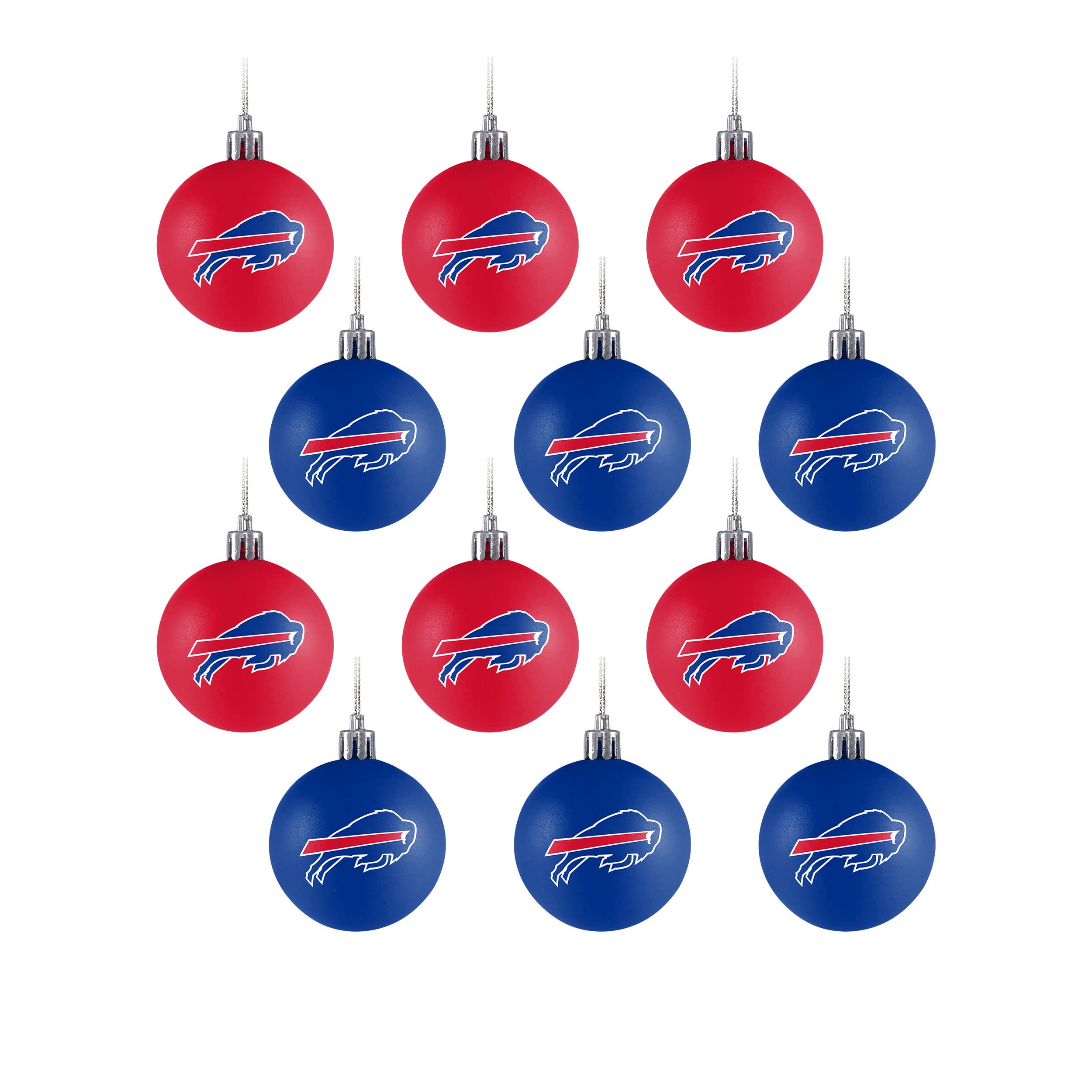 FOCO NFL Team Logo 12-Pack Ball Hanging Tree Holiday Ornament Set