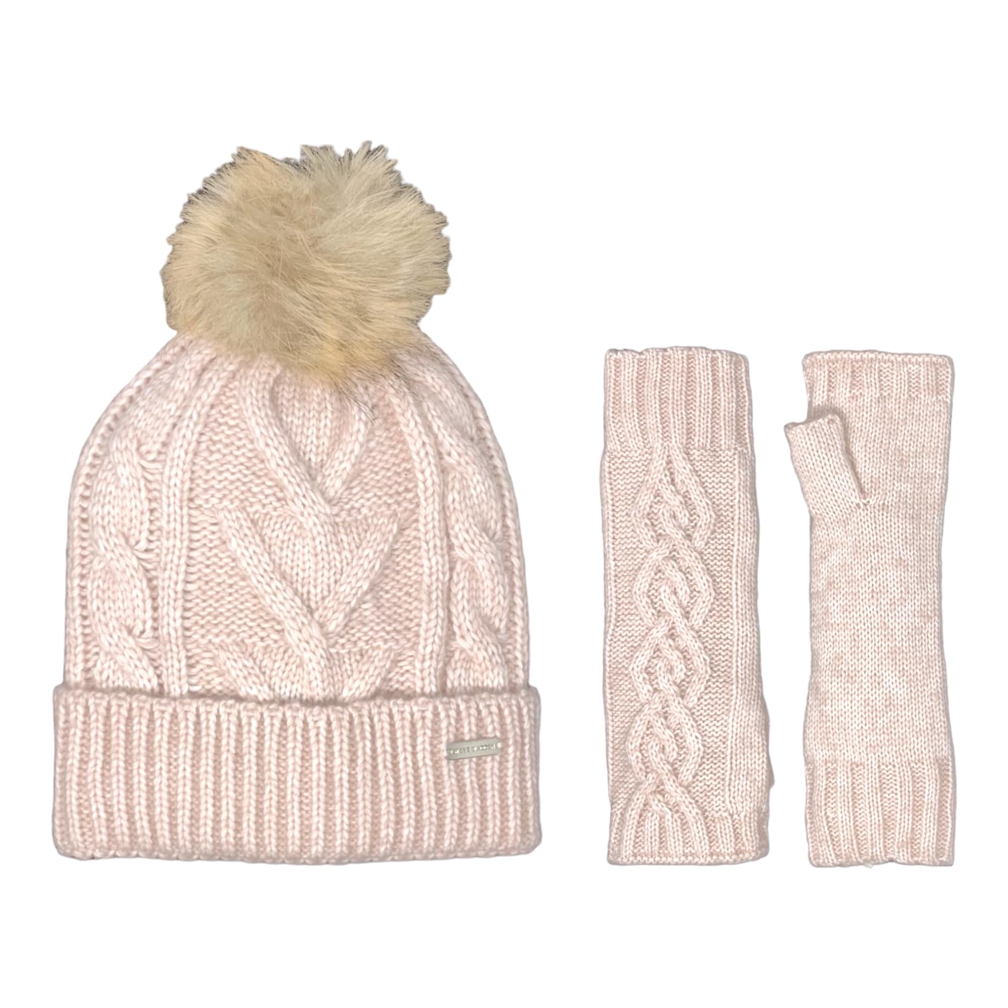 steve madden2-Piece Pom Beanie and Glove Set