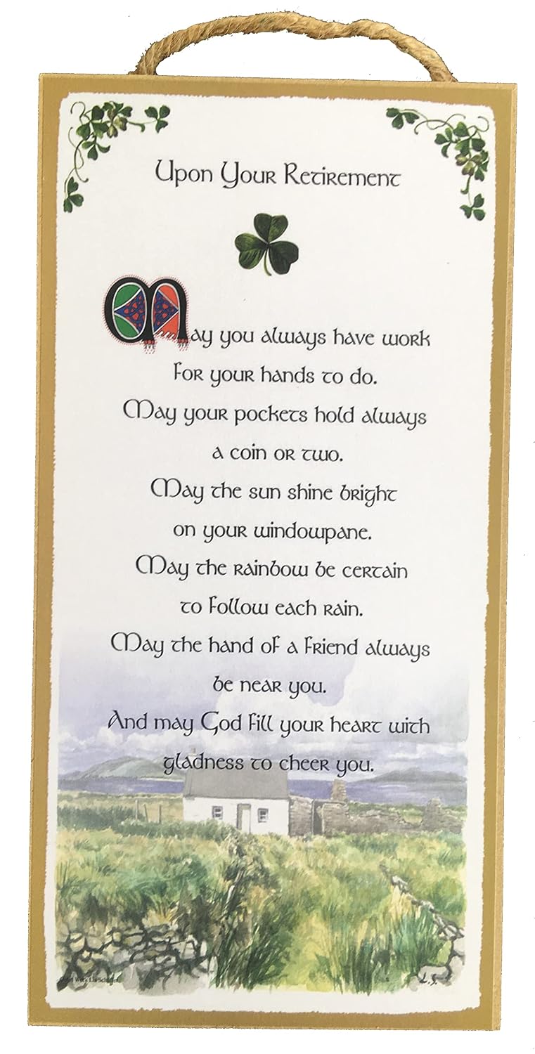 Amazon.com: Upon Your Retirement - Irish Retirement Blessing - 5x10 ...