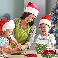 Vista 6 de 60 cajas de galletas de Navidad de 4.3 x 4.3 x 1.2 pulgadas, cajas de panadería de Navidad con ventana redonda transparente para panadería