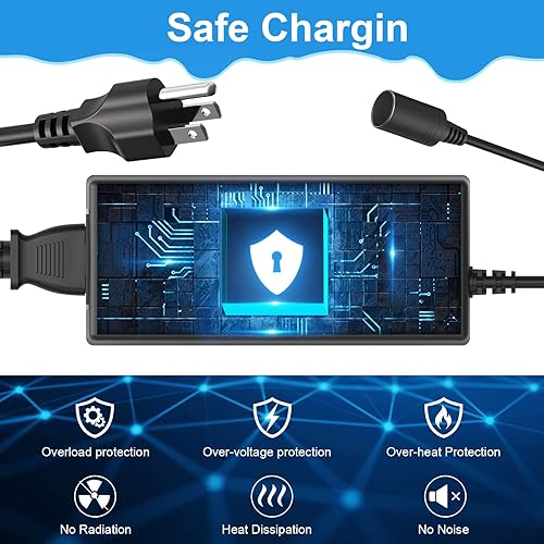 Miniatura 4 de Shentian Fuente de alimentación Encendedor de cigarrillos Enchufe Adaptador de CA a CC 100V-240V a 24V 5A Cargador de Alimentación de Coche