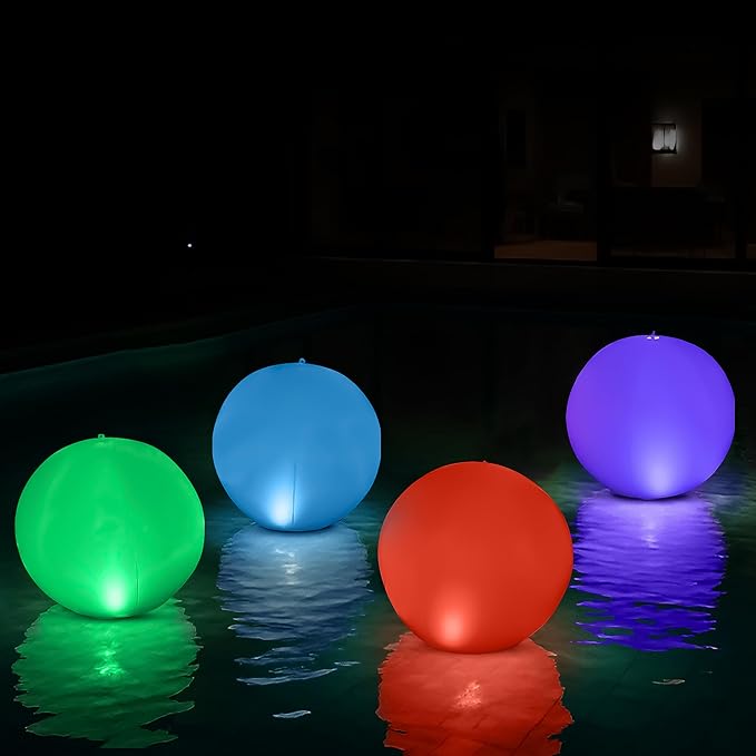 NAYUNA 4 Pack - Luces Solares Flotantes LED para Piscina - 14 Pulgadas miniatura 6