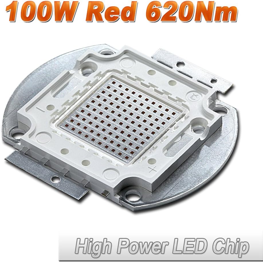 Hontiey High Power LED Chip 100W Red Light 620Nm-625Nm Bulbs 100 Watt Beads DIY Spotlights Floodlight COB Integration Lamp SMD Stage Lights