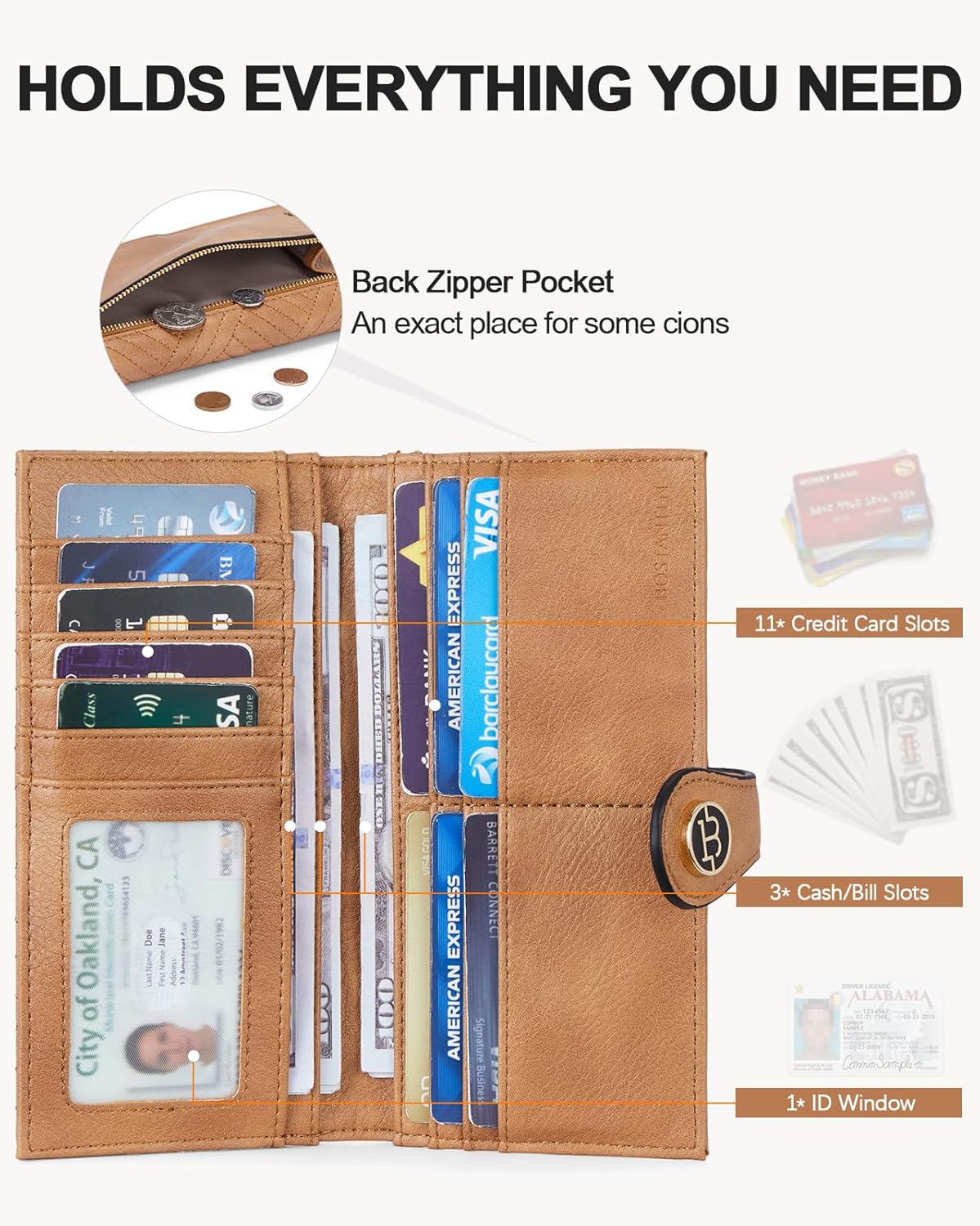 BOSTANTEN Quilted Crossbody Bags for Women ＆ Slim Wallet Women Leather RFID Blocking Credit Card Holder