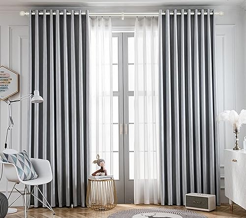 Miniatura 5 de Barra de cortina doble de 1 pulgada con remates y retenes de bola geográfica, blanco envejecido, 84-120 pulgadas