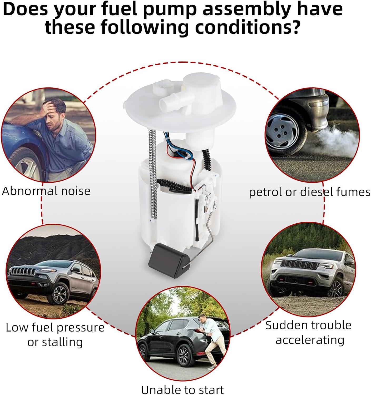 E8874M Electric Fuel Pump Module Assembly Compatible For Toyota Corolla, Matrix 2005 2006 2007 2008, l4 1.8L Gas Replace P76578M 88973532