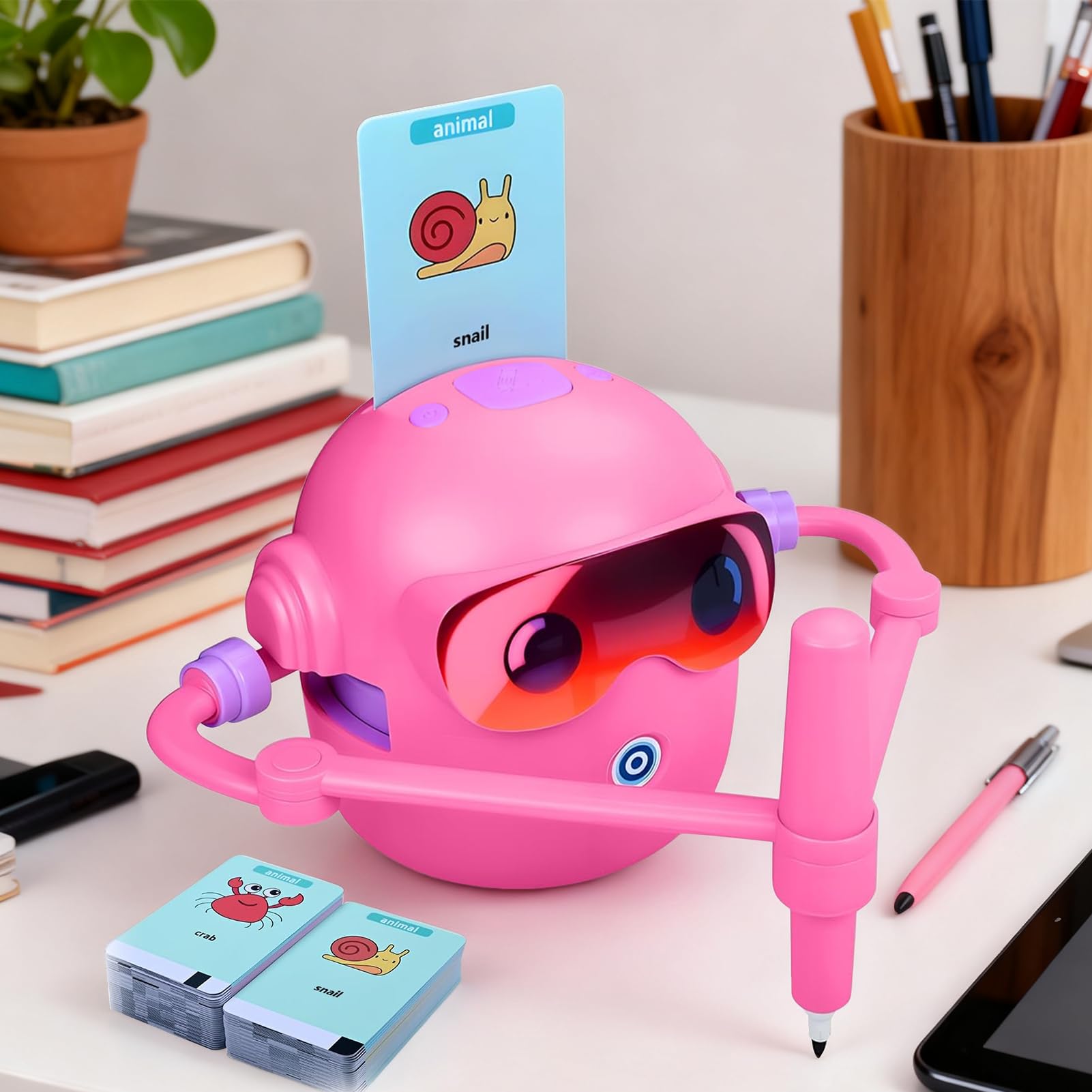 Robot da Disegno per Bambini Con Guida Vocale e 100 Carte | Robot da Pittura Intelligente e Interattivo Per Bambini, Ragazzi E Ragazze, Ideale Per Viaggi, Scuola E Asilo Infantile
