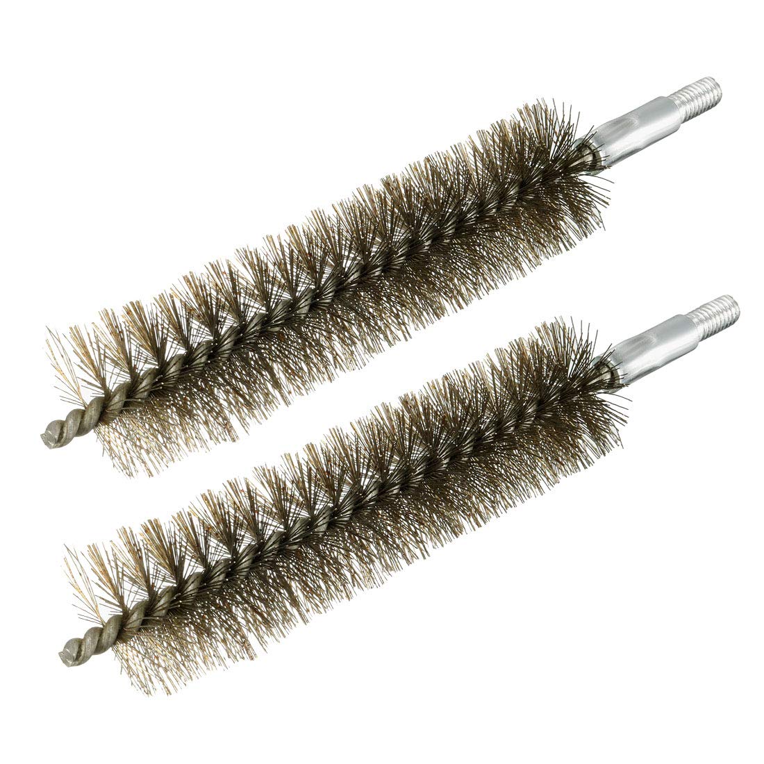 sourcing map 2pcs Cepillo de limpieza de barrido de 25 mm de diámetro Alambre de acero M6 Tubo chimenea