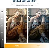 Vista 2 de NEEWER Kit de panel de luz de video LED de 13 pulgadas, paquete de 2 unidades de dos colores regulables con soporte de trípode, batería de 4000 mAh