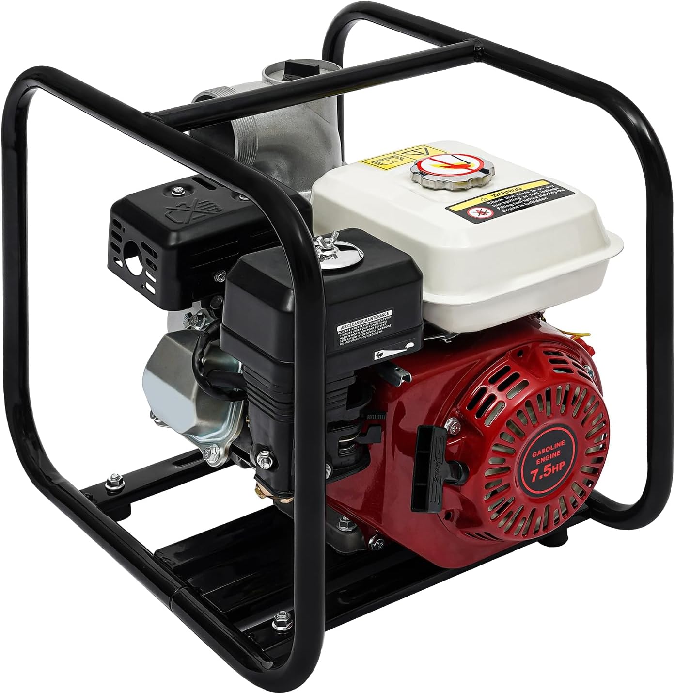 4-stroke 38cc 1.6hp Gas Engine Water Pump,Single-Cylinder 1inch Air-Cooled Gasoline Powered Trash Water Pump,Portable High Pressure for Irrigation Pool and Water Transfer,282.5ft³/h