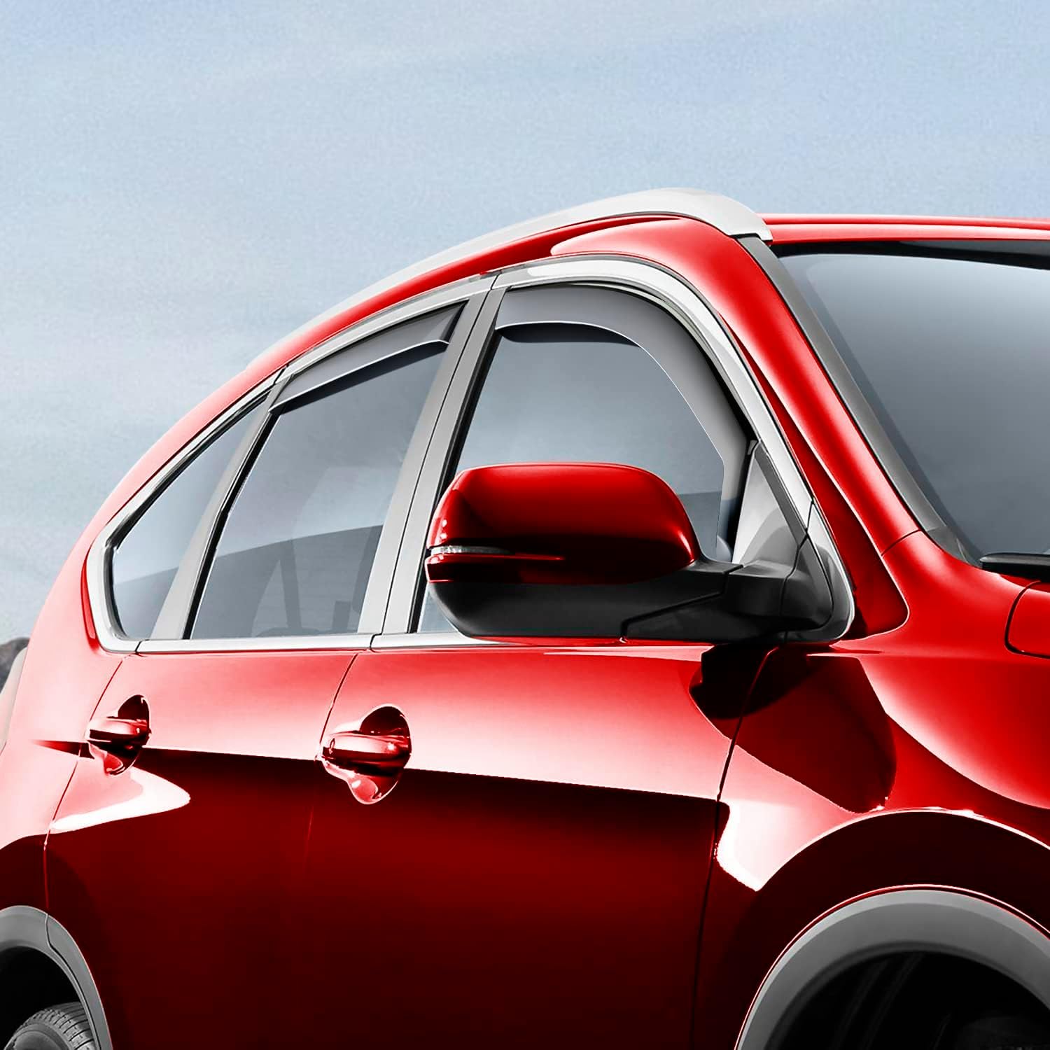 Voron Glass in-Channel Extra Durable Rain Guards for Honda CR-V 2012-2016, Window Deflectors, Vent Window Visors, 4 Pieces - 200297