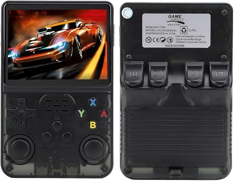 Generic Handheld Video Games Console Dual 3D Joysticks R36S Handheld Game Console 3200mAh Retro Video for Players (128GB)