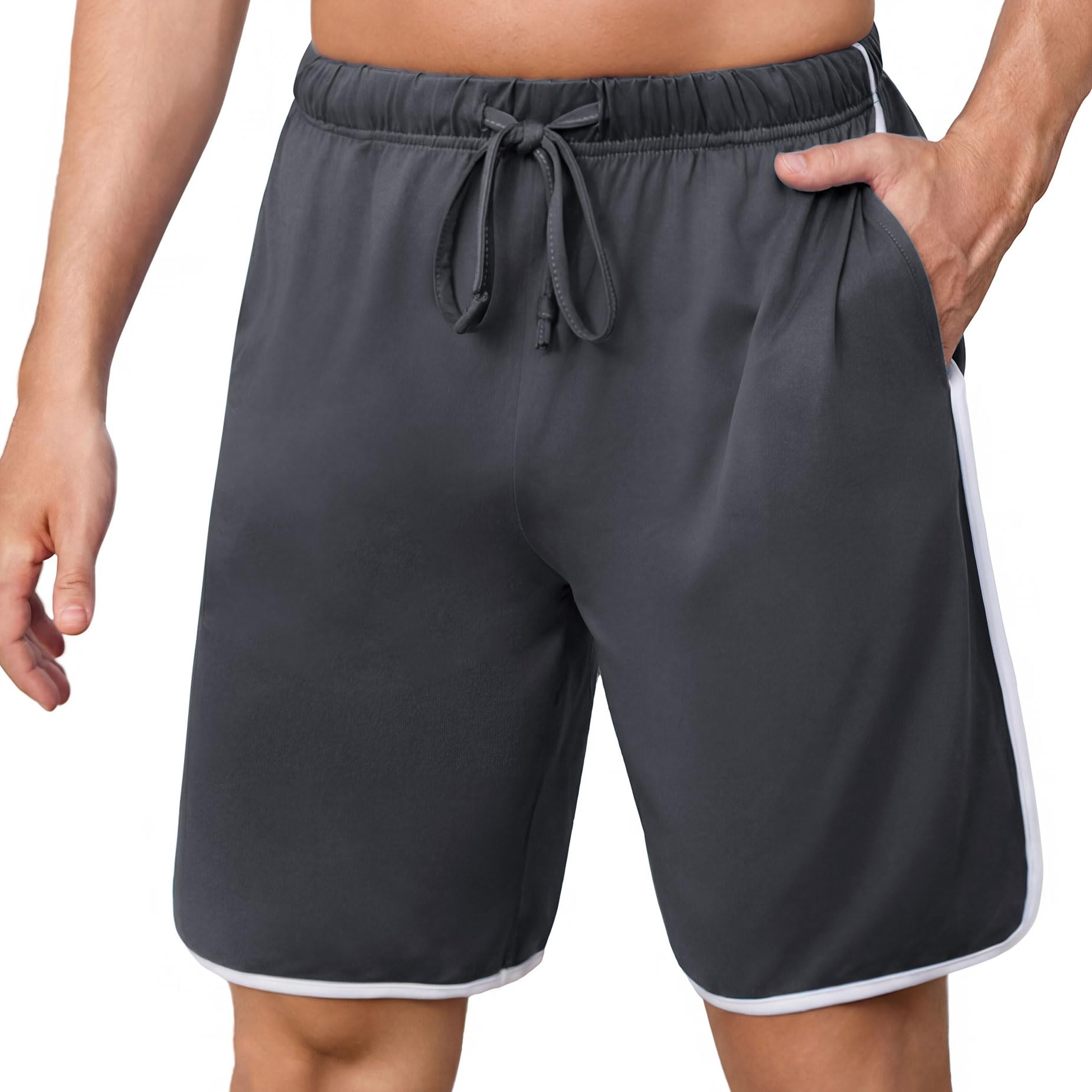 Aseniza Schlafanzughose Herren Kurz Schlafhose Pyjamahose Baumwolle Schlafshorts Sommer Shorts Männer Sleephose Bermuda Nightwear