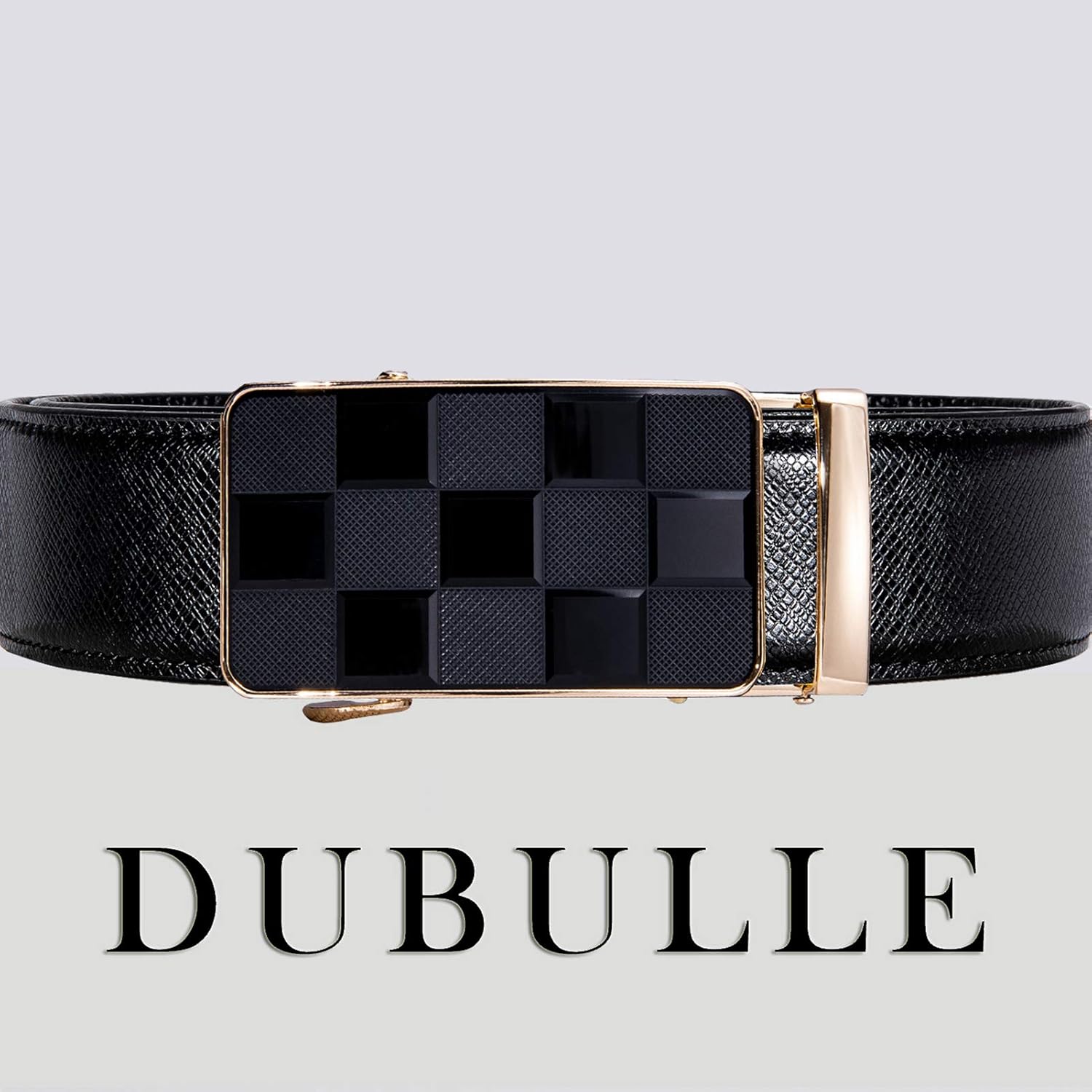 Dubulle Men's Ratchet Belt Gold/Black/Red/Green/Blue/White Automatic Buckle Business Casual Belt Gift - Adjustable Fit - Image 4