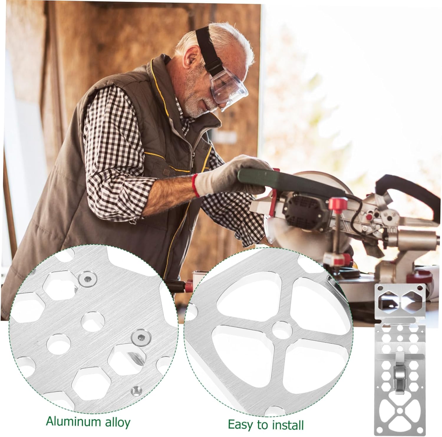 jojofuny Circular Saw Track Guide Angle Stop for Track Saws Compatible Easy to Install Guide Rail for Precision Cutting