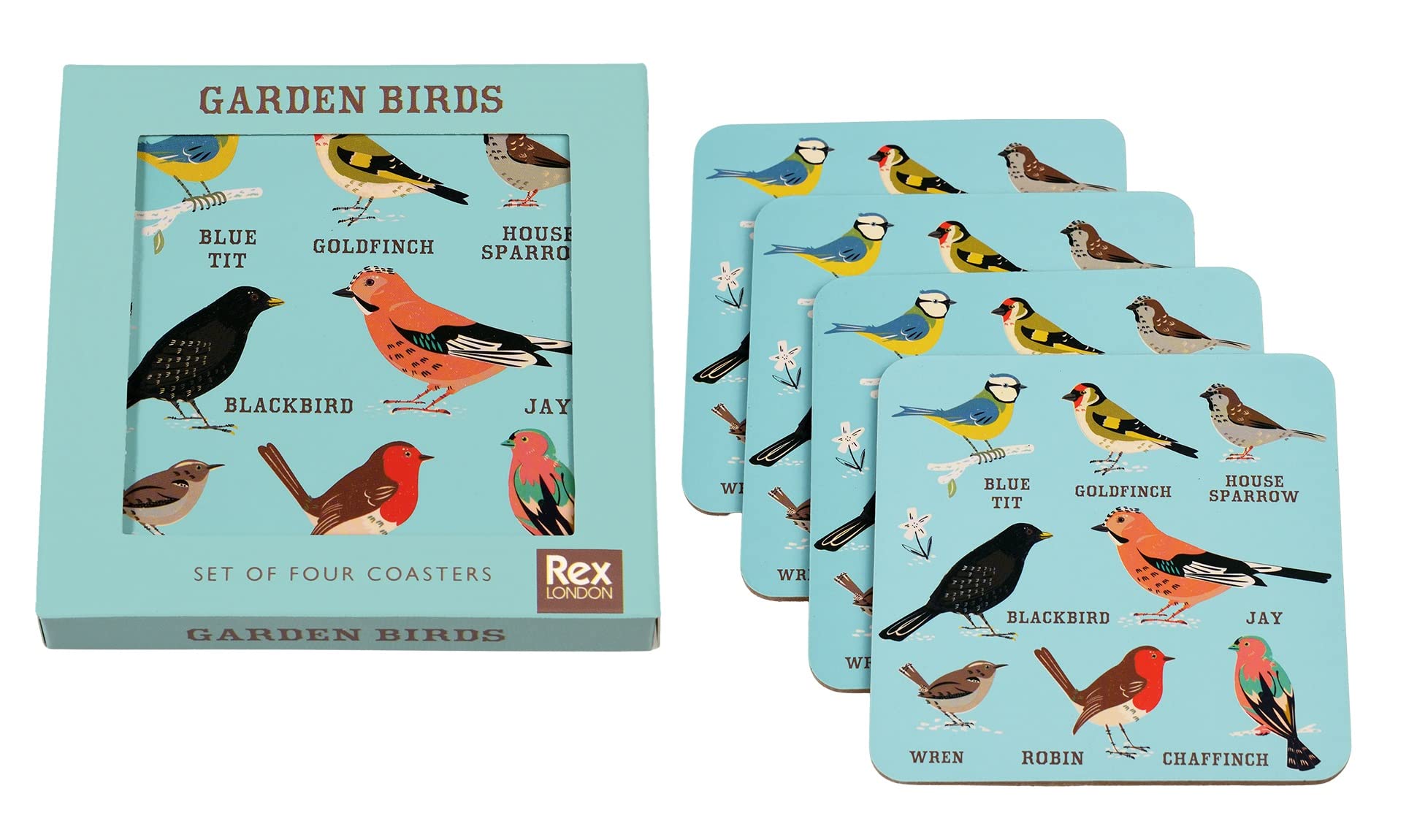 Garden Birds Coasters (set Of 4)