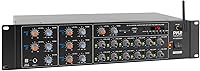Vista 1 de Pyle 12-Channel Wireless Bluetooth Power Amplifier - 6000 Watts Maximum Power Output, Multi-Zone Audio Source Mixer Receiver with USB, SD, AUX