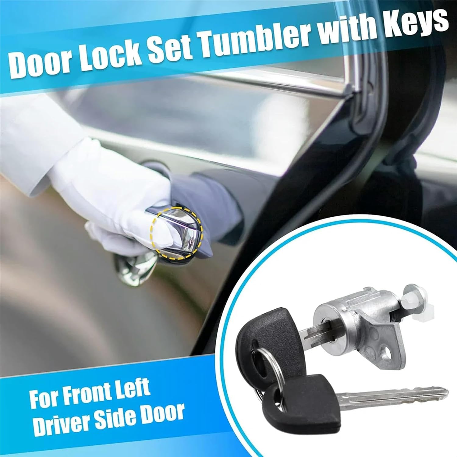 Car Front Door Locks Cylinder Ignition Switch Lock Kit with Key 19121155 89022371 for Chevrolet Colorado Ls for Hummer H3