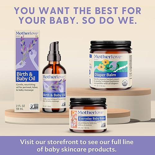 Miniatura 4 de Motherlove Everyday Baby Balm (2 onzas) a base de plantas, esencial para bebés totalmente naturales para recién nacidos, bebés y niños pequeños,