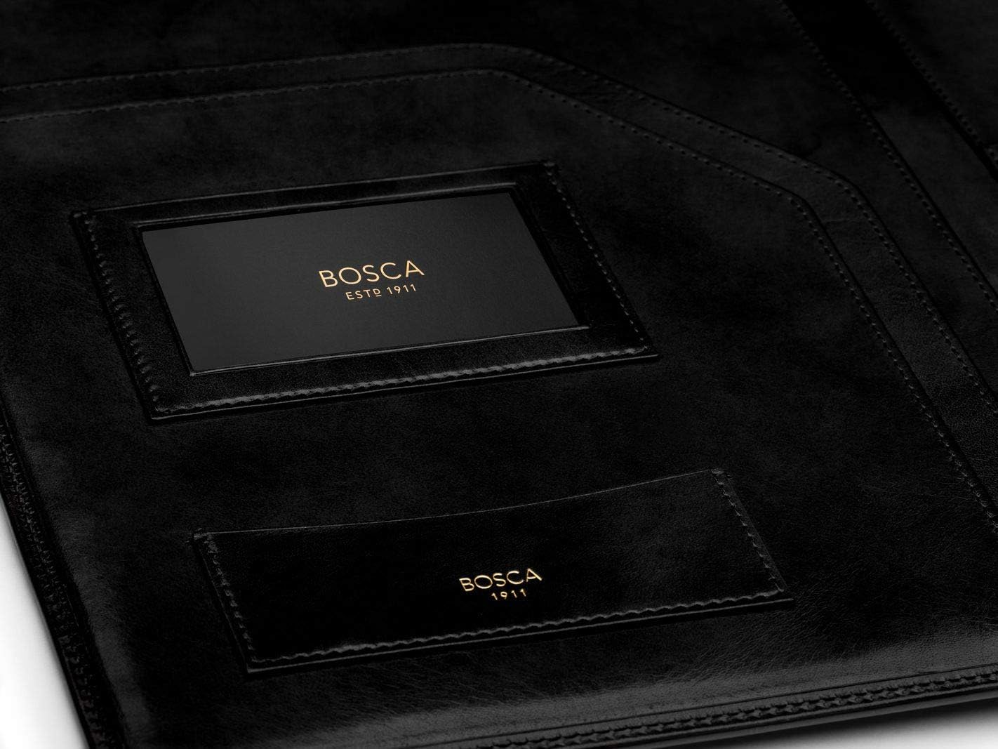 Crаzу Dеаlѕ Bosca Old Leather All Leather Pad Cover Portfolio - Black 942-59