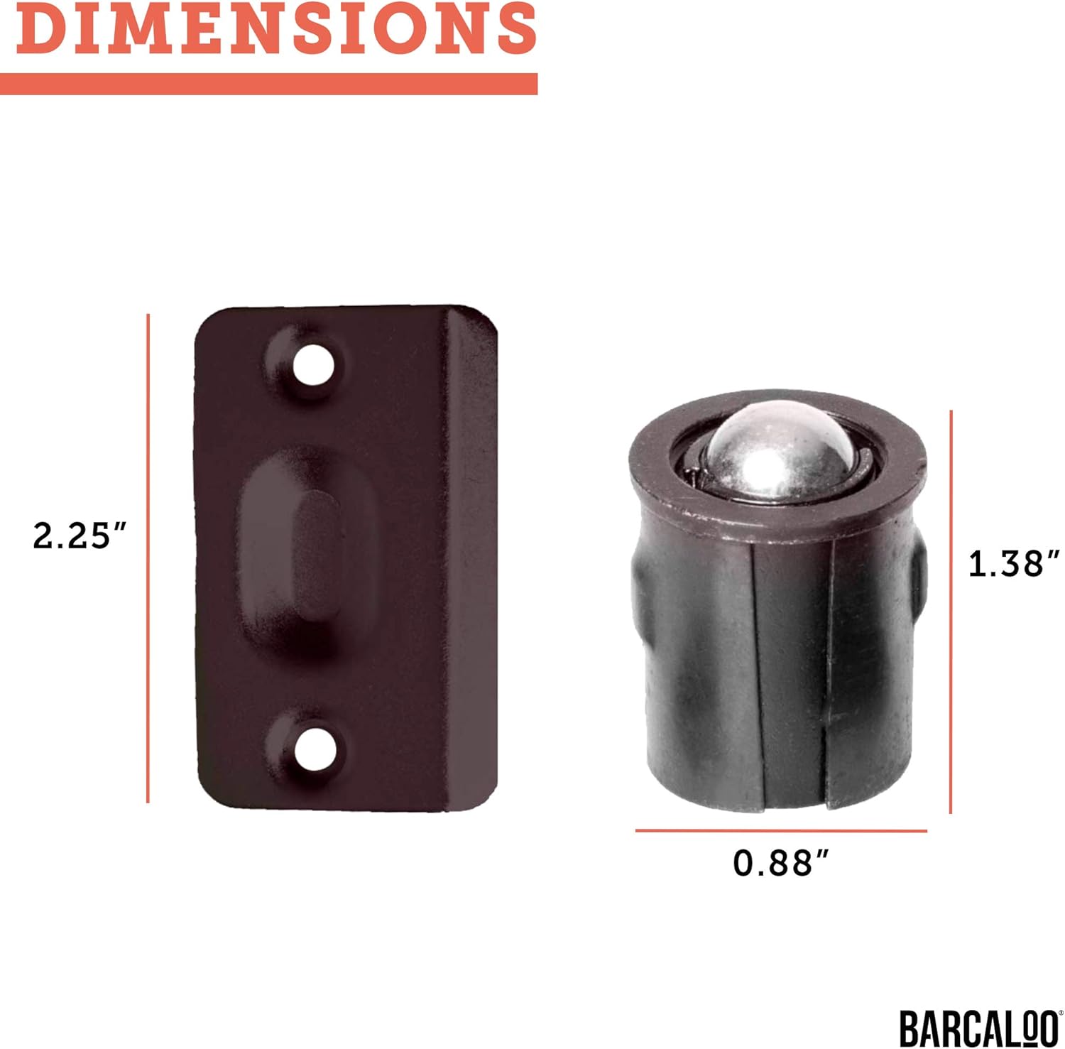 Ball Catch Door Hardware for Closet or Cabinet, Oil Rubbed Bronze 4 Pack