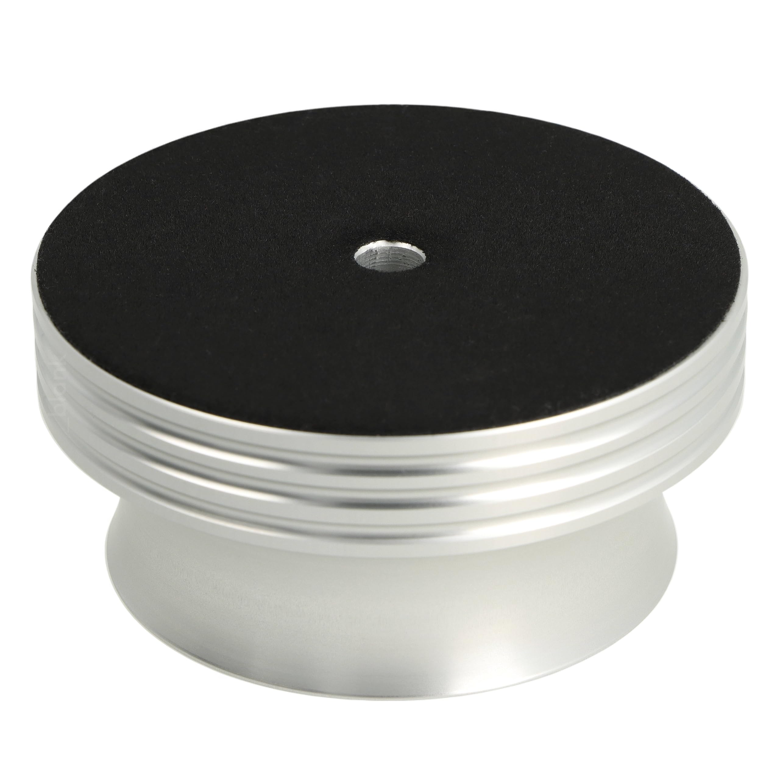 _blank #021si Stabilizzatore HiFi | Peso del disco in vinile 425g | Alluminio fresato CNC | Anodizzato argento | Massimizza la qualità del suono e riduce le vibrazioni