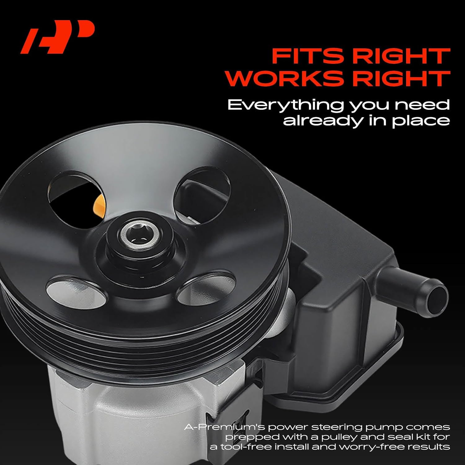 A-Premium Power Steering Pump, with 6-Groove Pulley & Reservoir, Compatible with Chevrolet Impala 2012-2013, Impala Limited 2014-2016