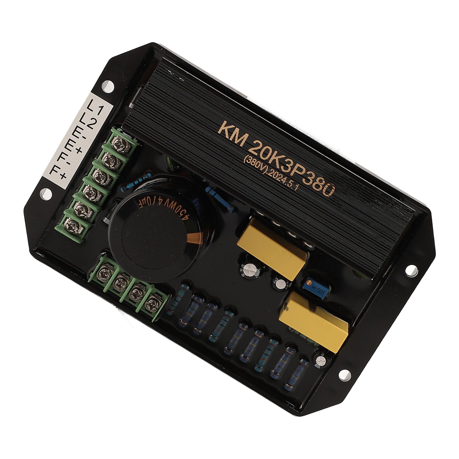 Regulador de Voltaje del Generador de Gasolina Estabilizador de Voltaje Estable y Eficiente para Generador de Gasolina ABS Hierro Aluminio 380V, para Varios Dispositivos Electrónicos