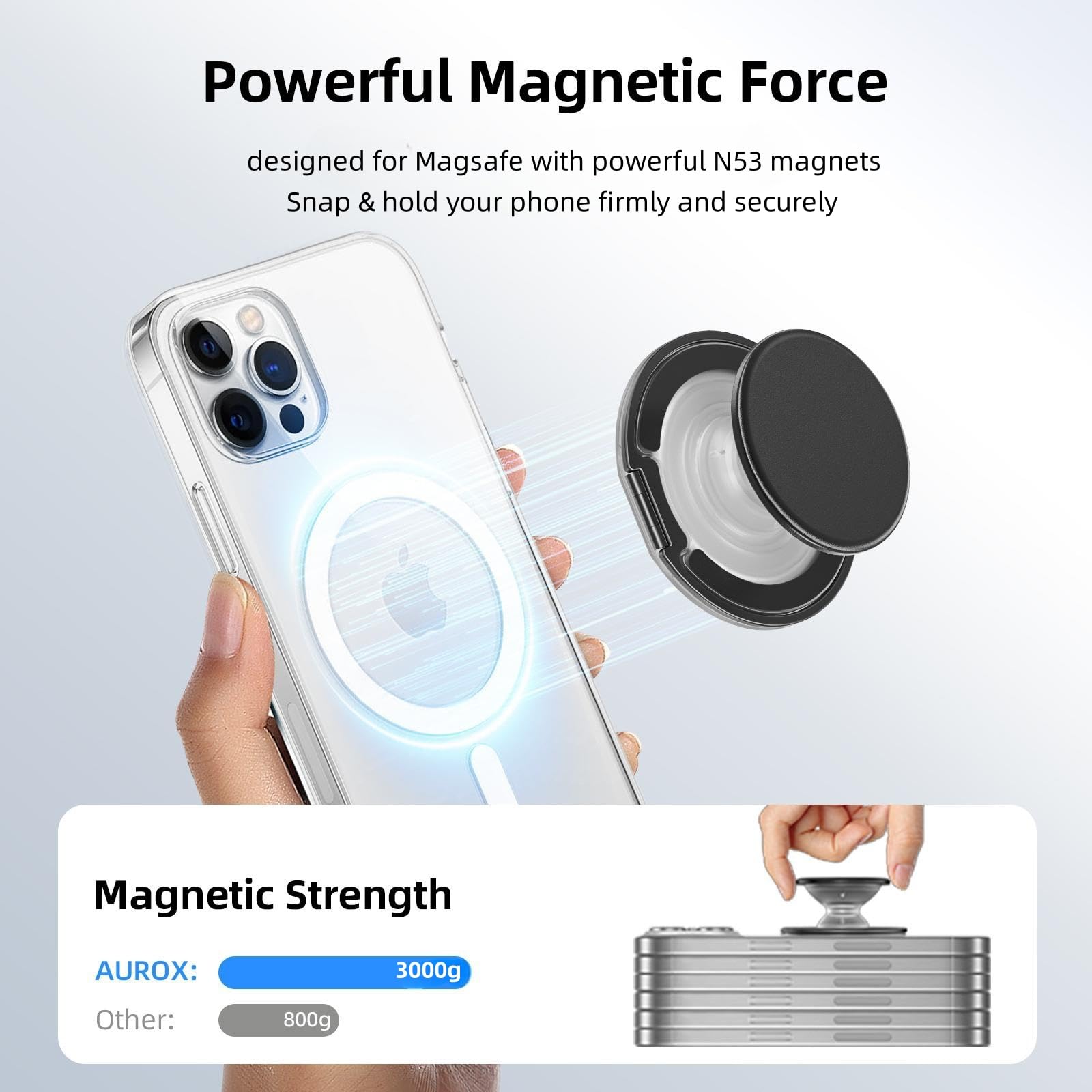 Aurox Phone Grip Base Popsocket Magsafe AUROX For MagSafe Phone